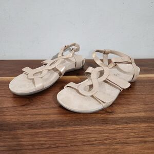 Vionic Rest Jodie Sandals Womens Beige Size 10 Arch Support Orthotic Adjustable